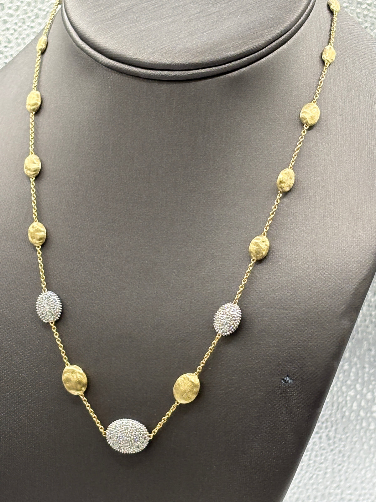 View one of Marco Bicego 18 Karat Yellow Gold & Diamond Siviglia Necklace