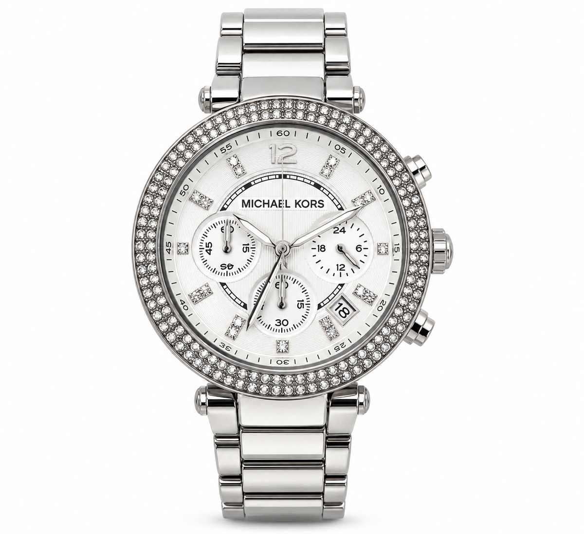Pre-Owned Michael Kors Parker MK5353 Women’s Chronograph Stainless Steel Watch