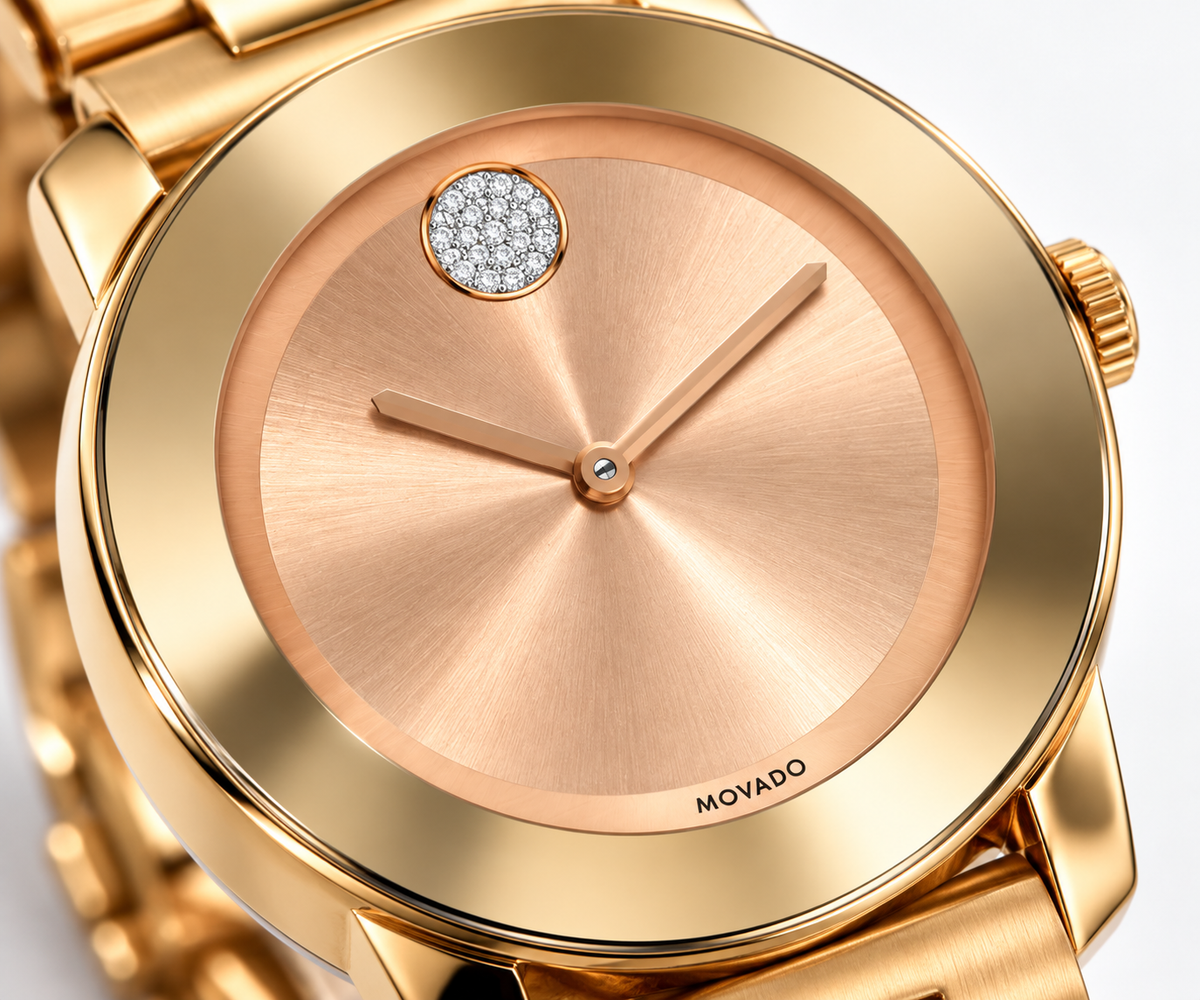 Ladies Movado BOLD Rose Gold-Tone Diamond Watch – 36mm