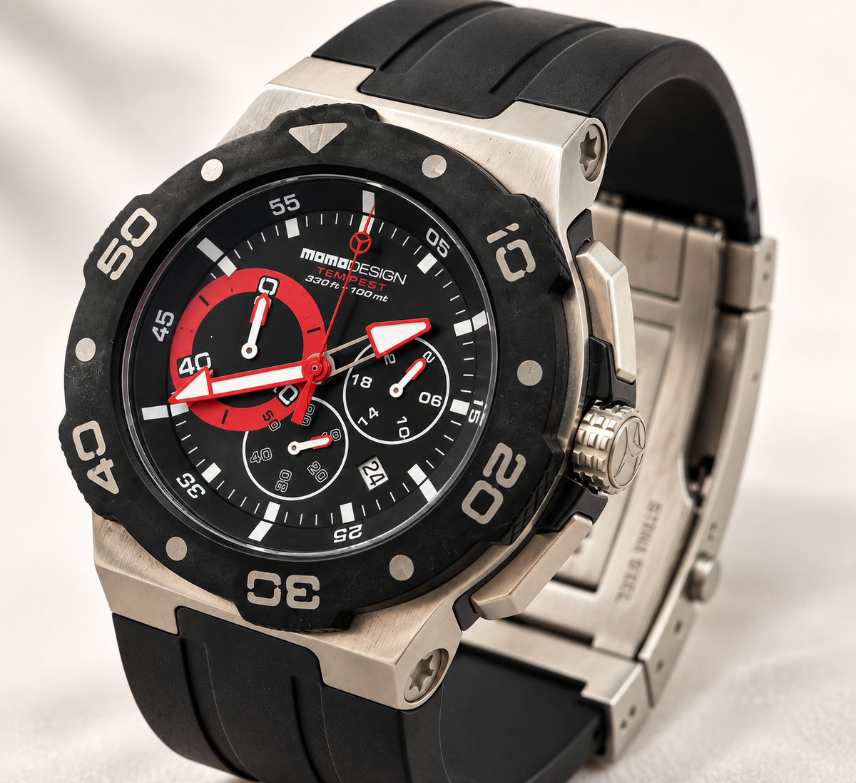 MOMO Design Tempest Quartz Chronograph 46mm Watch
