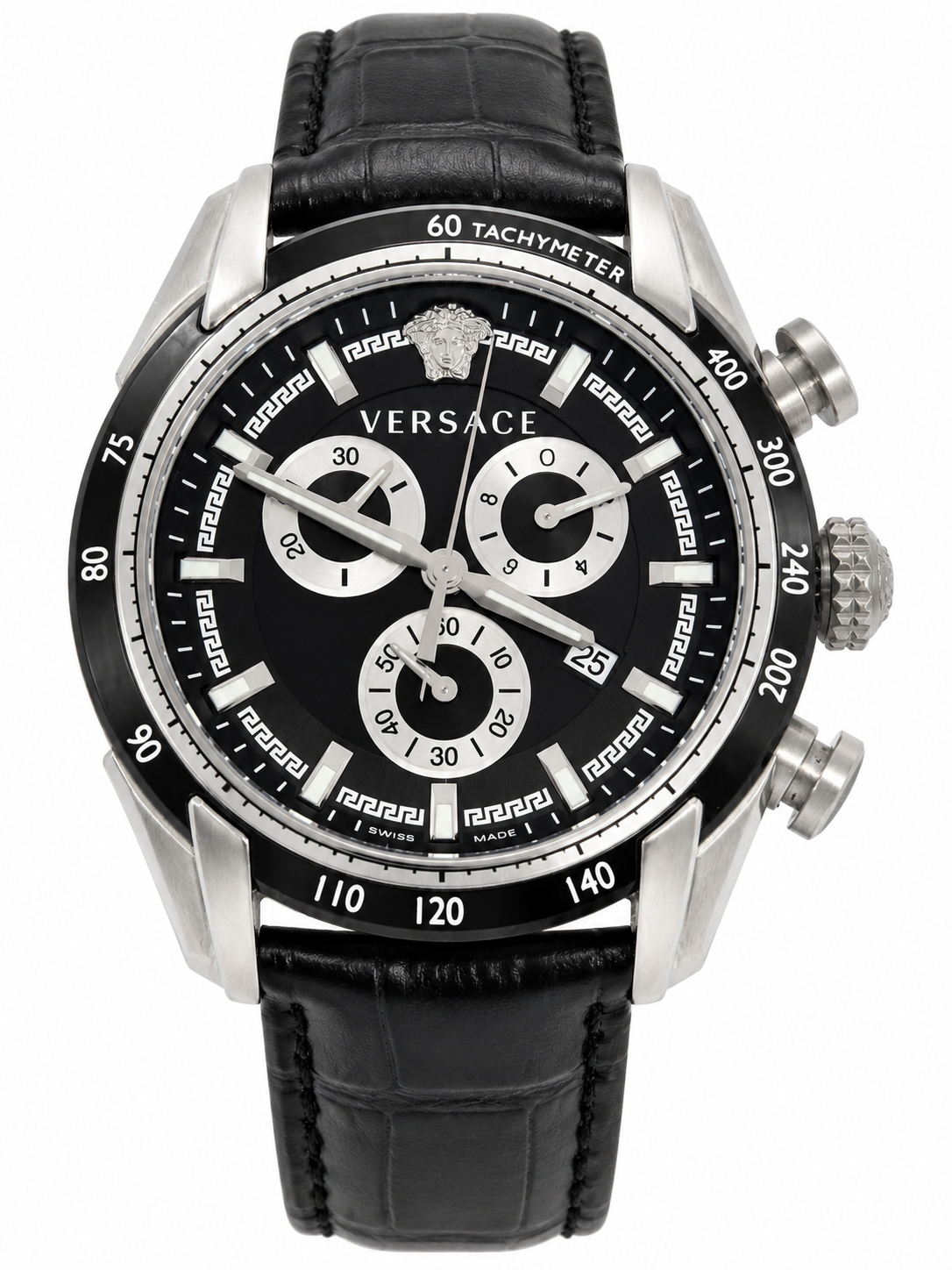 Versace V-Ray VE21 Men’s 44mm Chronograph Black Dial Swiss Quartz Watch