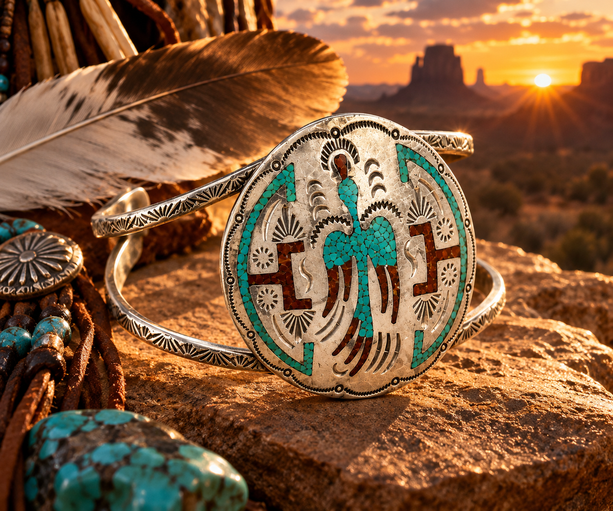 Navajo Made Sterling Silver cuff bracelet