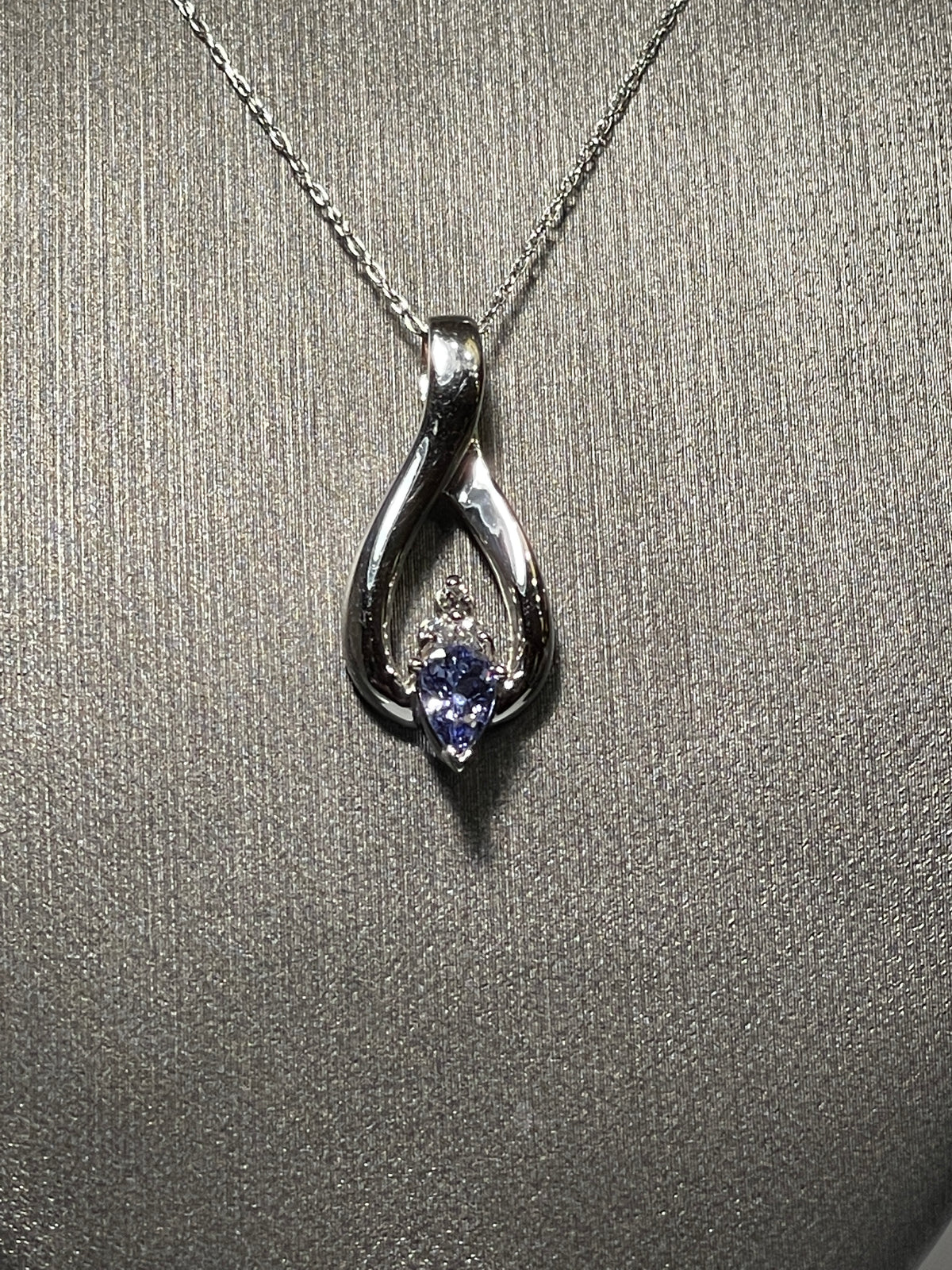 14K White/Gold Teardrop Pendant - Philadelphia Gold & Silver Exchange