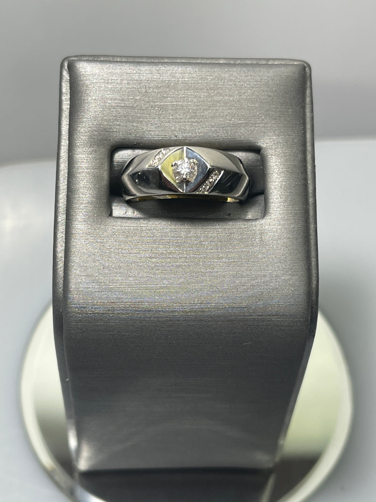 14 Karat Gold and Diamond Men's Ring