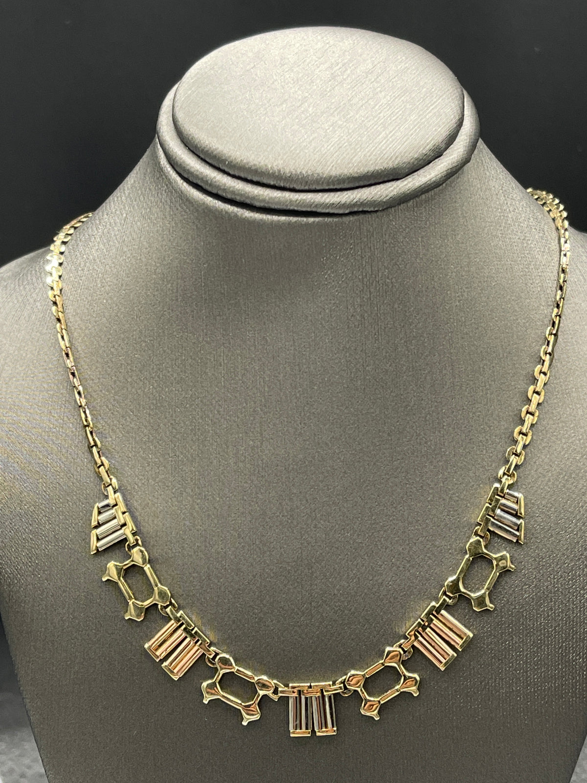 14 Karat Tri-Colored Gold Grecian Necklace - Philadelphia Gold & Silver Exchange