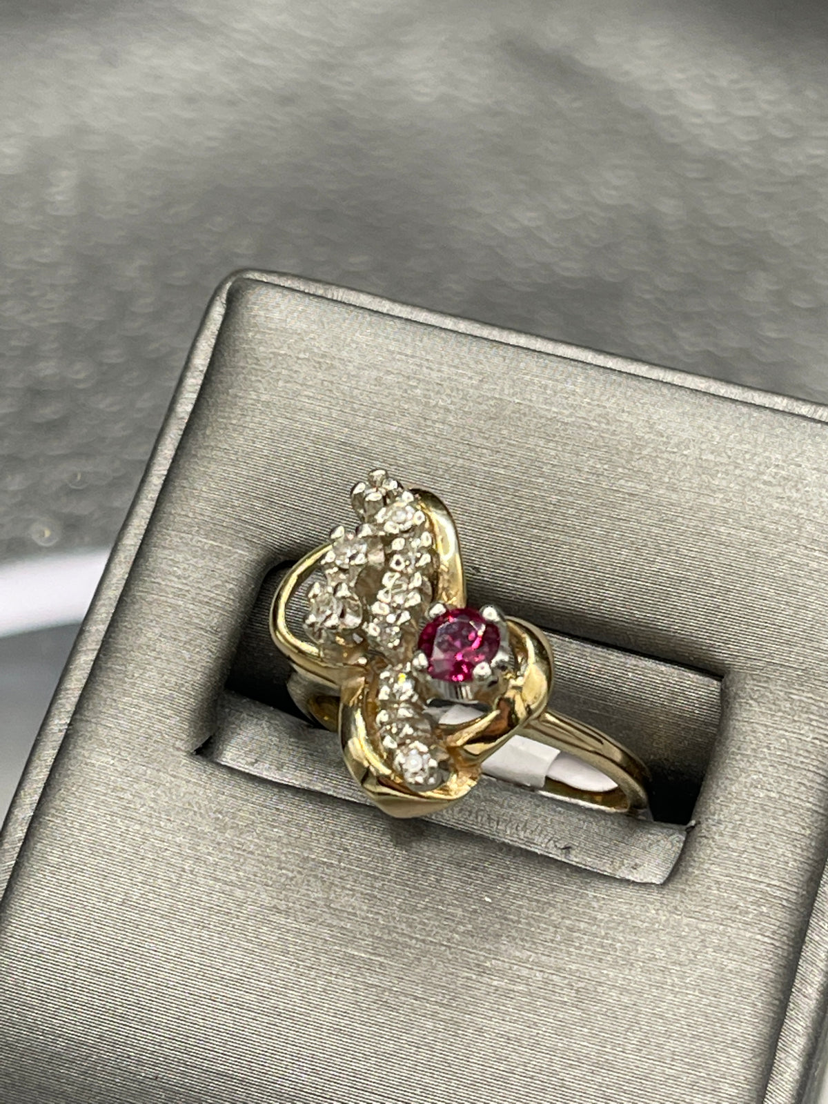 14 KARAT YELLOW GOLD DIAMOND & RUBY RING - Philadelphia Gold & Silver Exchange
