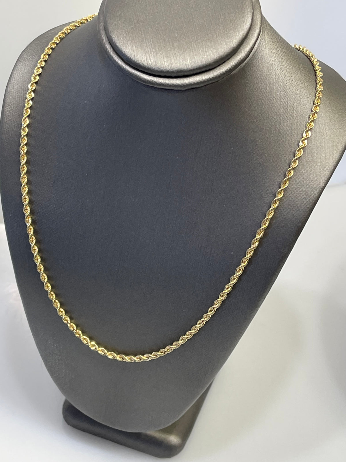 View four of 14 Karat Yellow Gold Diamond Cut Rope Chain