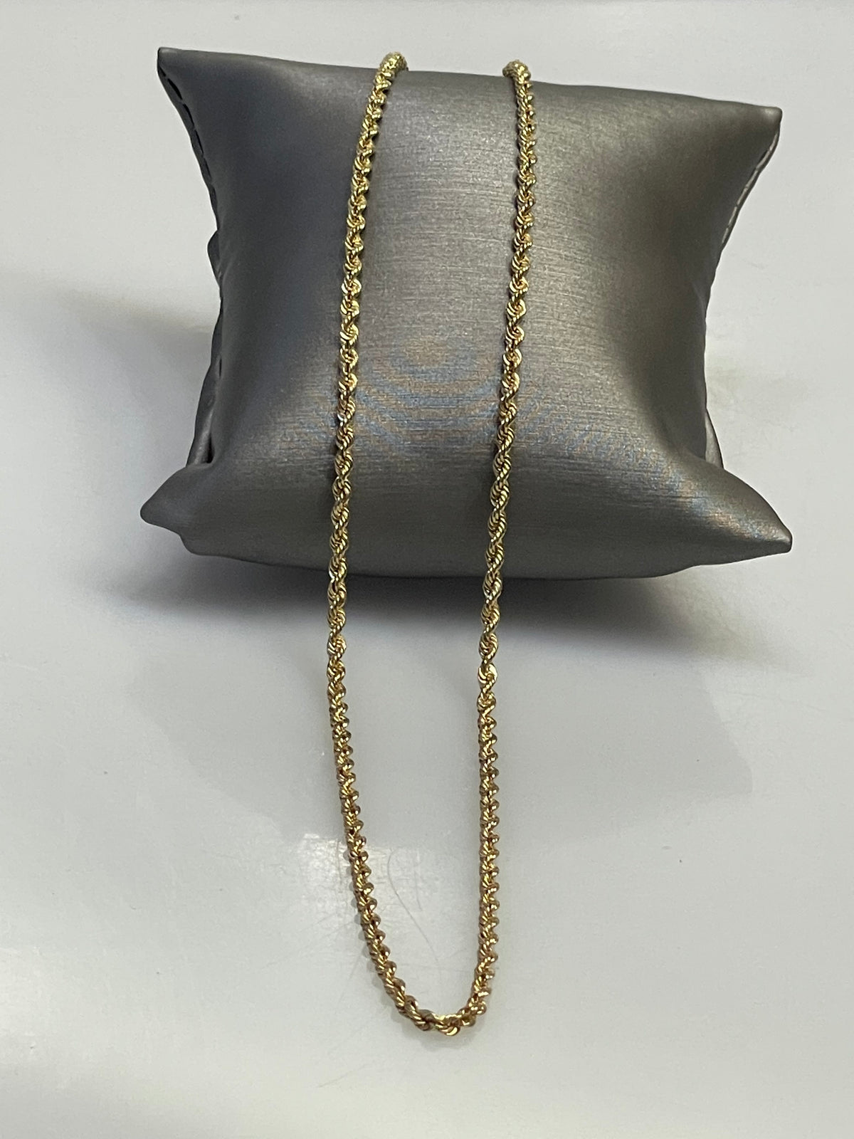 View eight of 14 Karat Yellow Gold Diamond Cut Rope Chain