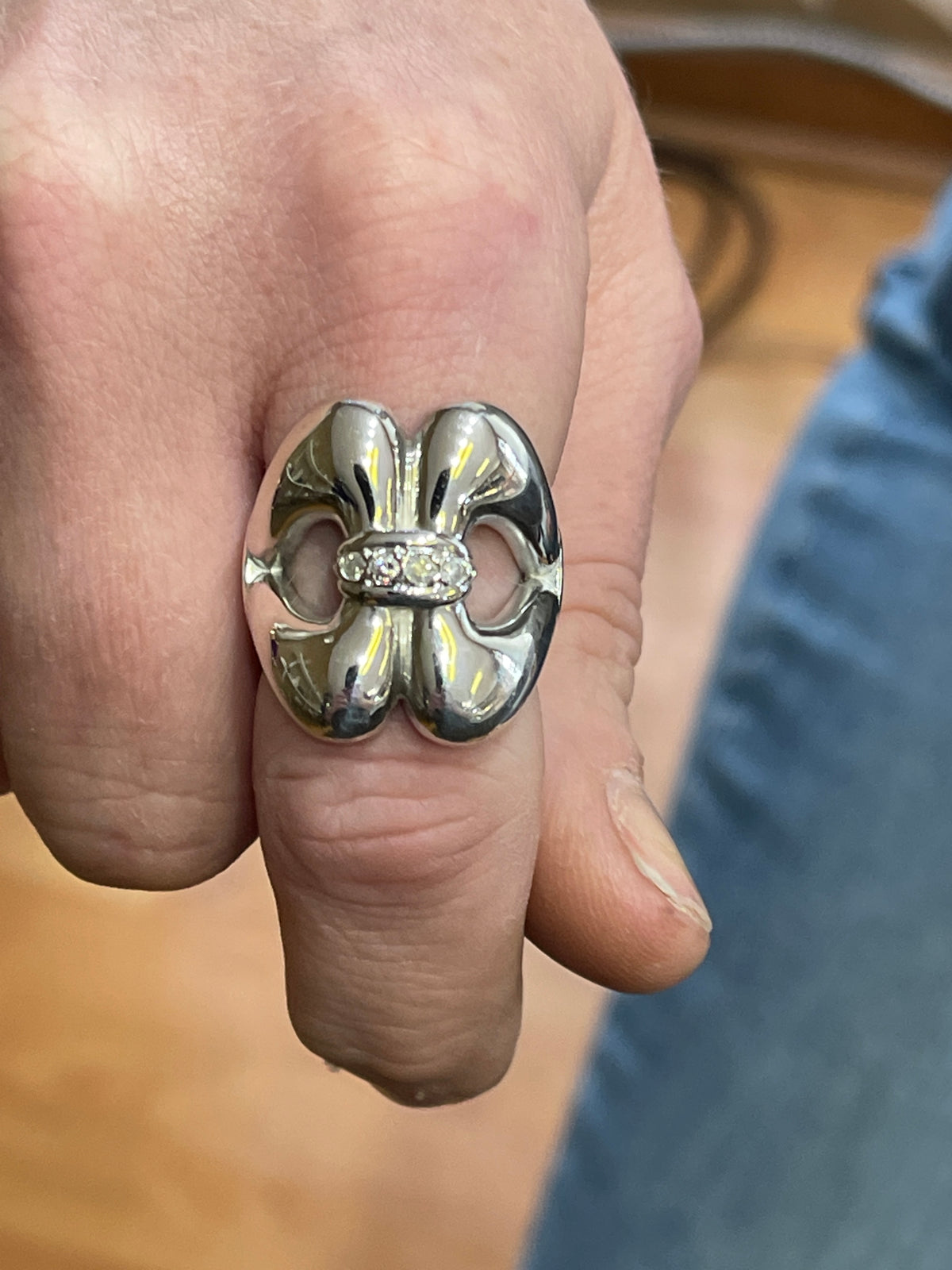 A Fabulous Ladies Lagos Custom Sterling Silver Diamond Ring