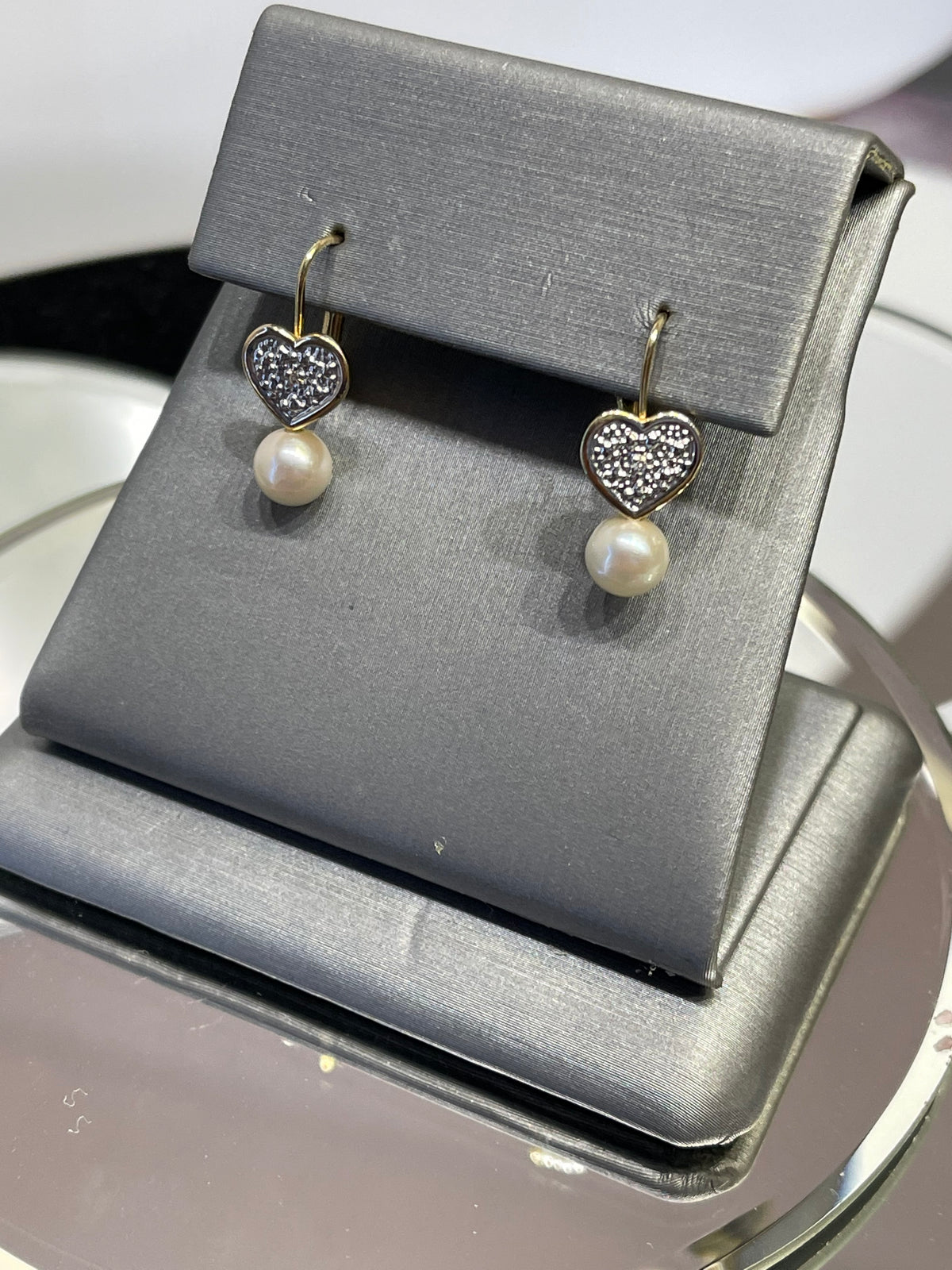 14 KARAT YELLOW GOLD, PEARL AND DIAMOND EARRINGS - Philadelphia Gold & Silver Exchange