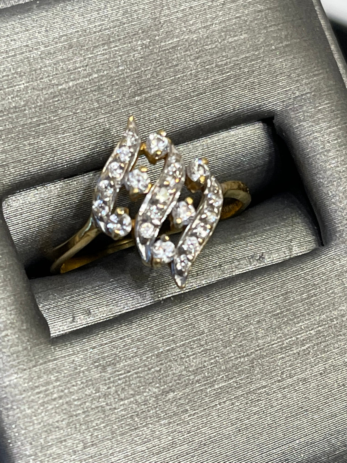 21K YELLOW GOLD CUBIC ZIRCONIA RING - Philadelphia Gold & Silver Exchange