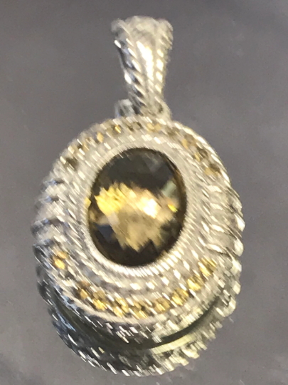 Judith Ripka Sterling Silver & Topaz Pendant