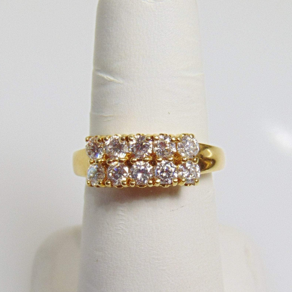 18K Karat Yellow Gold Diamond Ring Heavy Setting Asscher Cut Diamonds 1.35cts - Philadelphia Gold & Silver Exchange