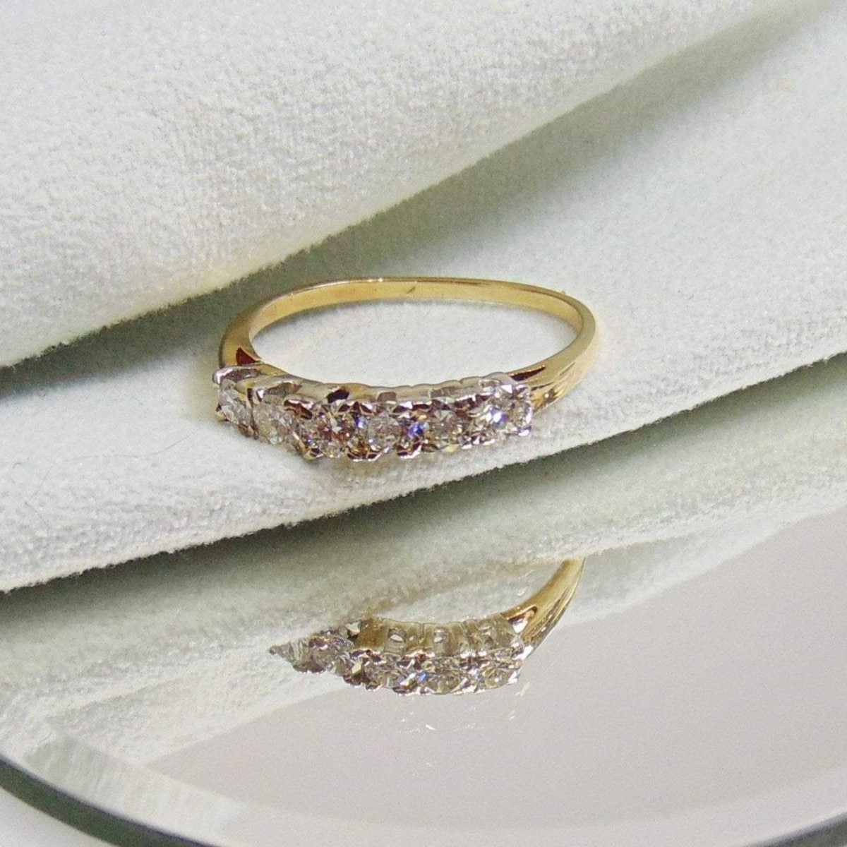View one of 14 Karat Yellow Gold Six Diamond Band .75pts