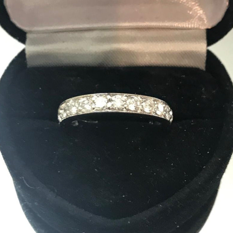 View one of 14 Karat White Gold Diamond Eternity Band Ring 3/4 Carat
