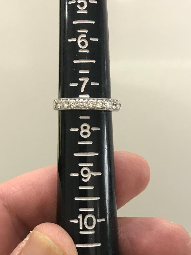 View two of 14 Karat White Gold Diamond Eternity Band Ring 3/4 Carat