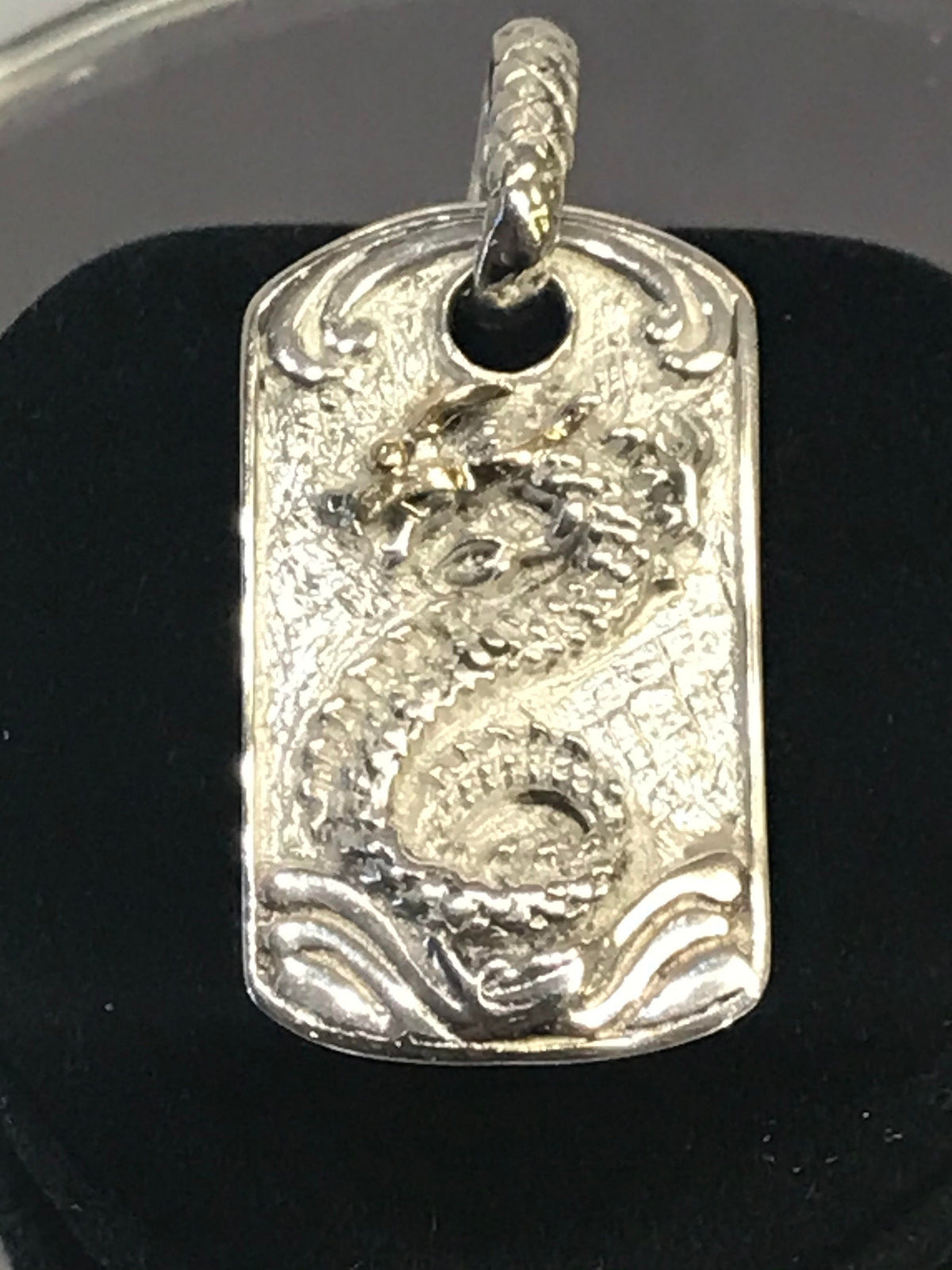 Sterling Silver and 18K Gold Dragon Tag - Philadelphia Gold & Silver Exchange