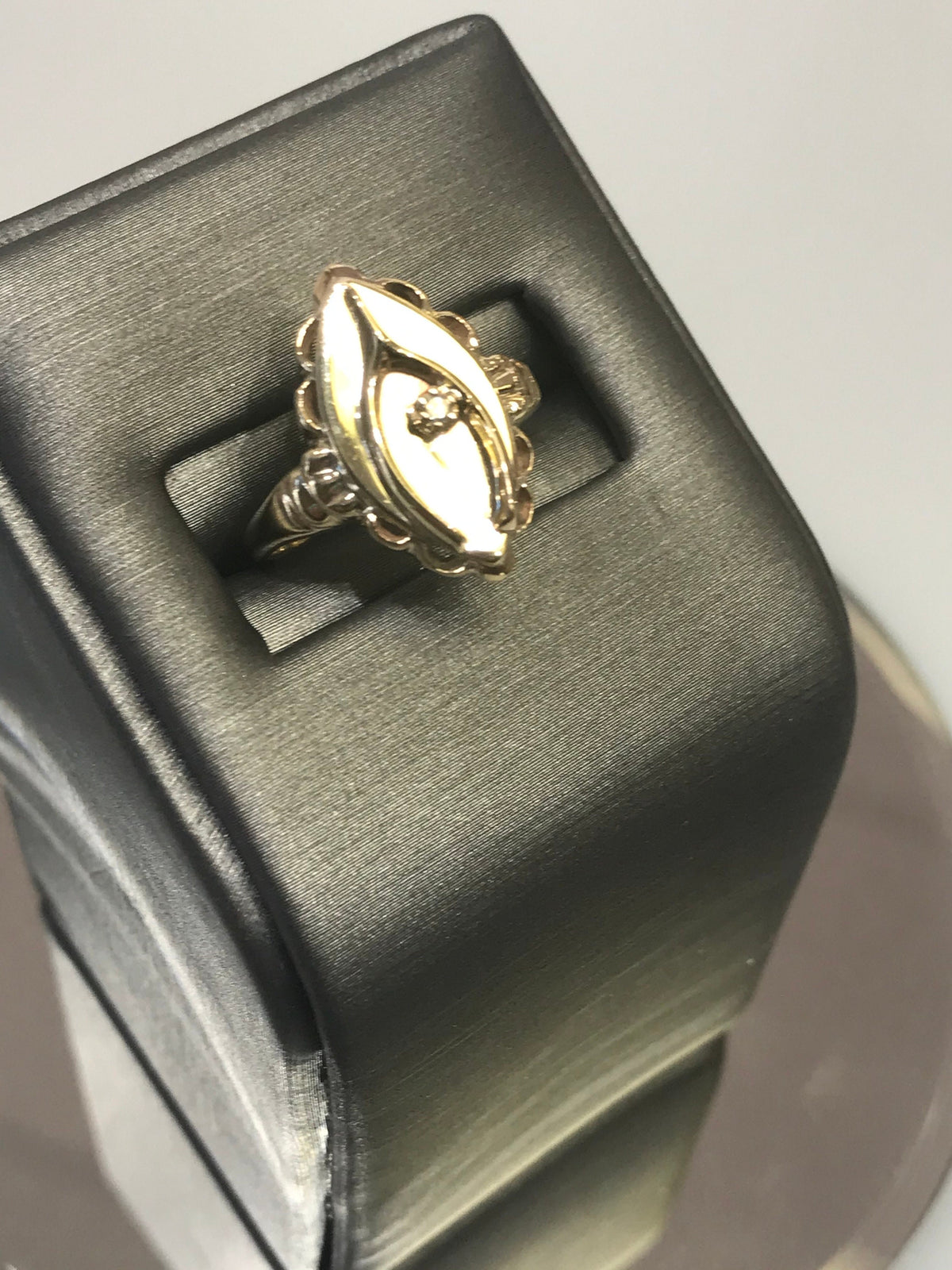 10 Karat Yellow Gold Wishbone Diamond Ring - Philadelphia Gold & Silver Exchange