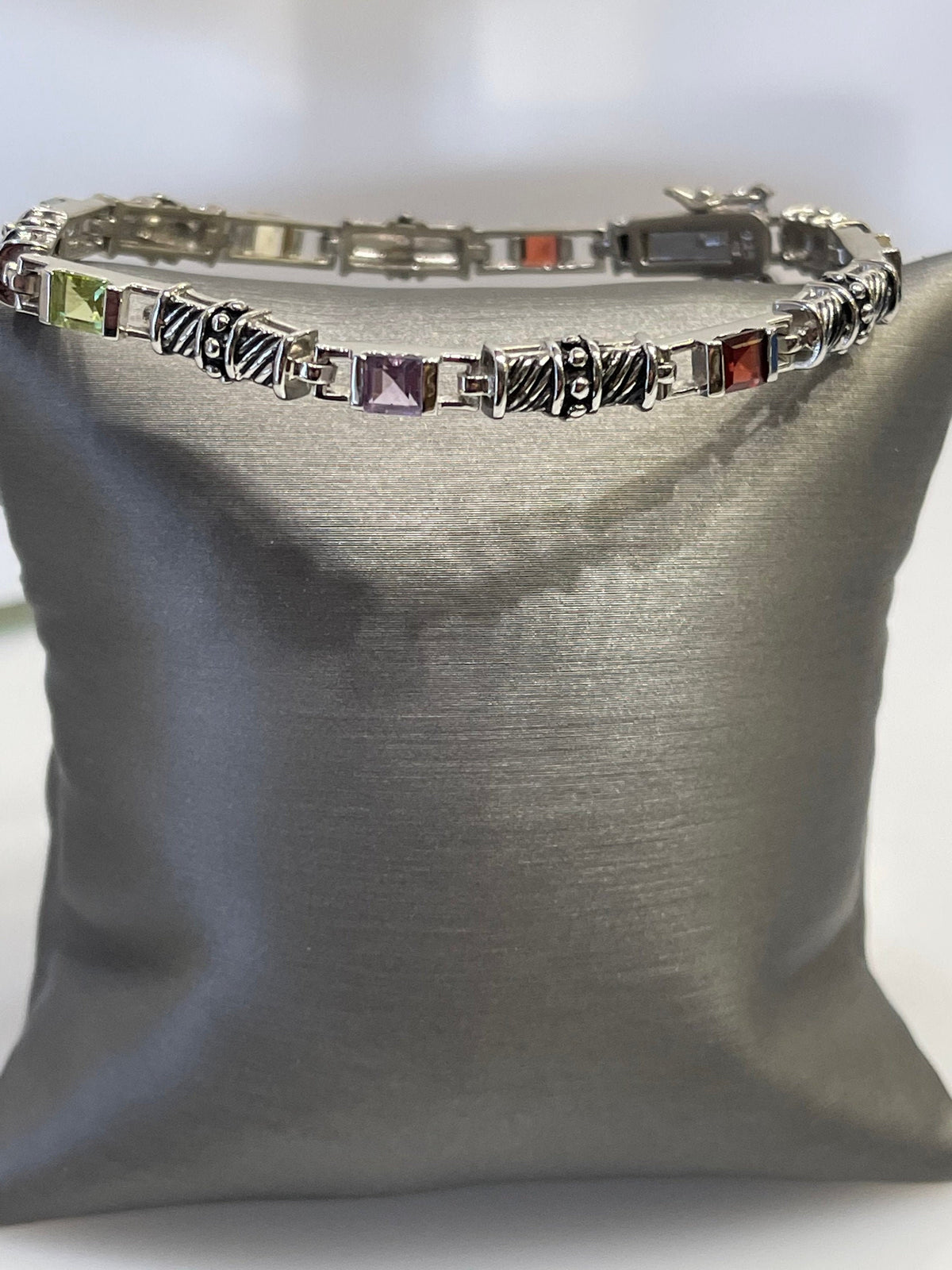 Sterling Silver Multi-Color Gemstone Bracelet - Philadelphia Gold & Silver Exchange