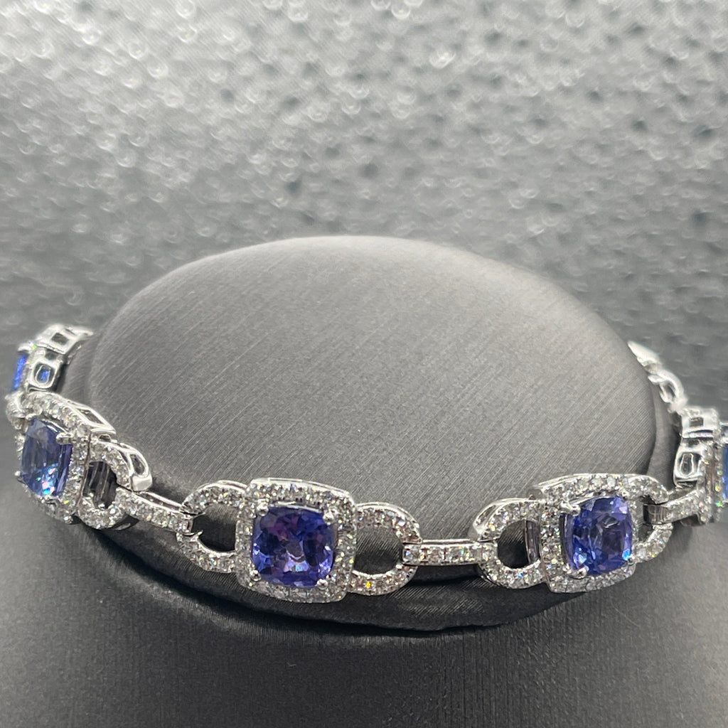 March Jewelry Spotlight: STUNNING TANZANITE AND DIAMOND BRACELET