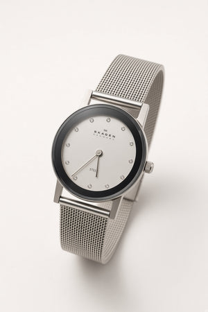 Pre-Owned Skagen Stainless Steel Watch with Mesh Bracelet