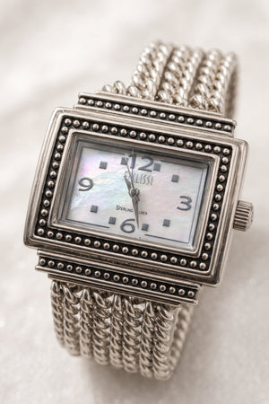Vintage Ecclissi (often stylized in a way that can look like “Eklissi”) sterling silver ladies’ bracelet watch