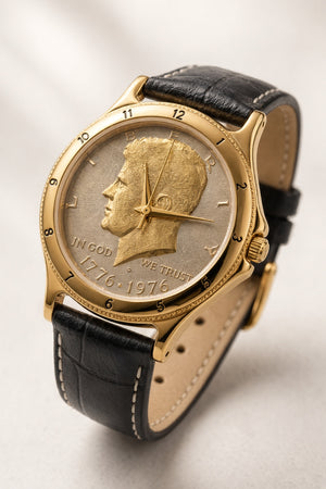 Vintage 1971 JFK Half Dollar Mens Watch