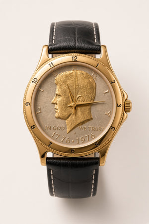 Vintage 1971 JFK Half Dollar Mens Watch