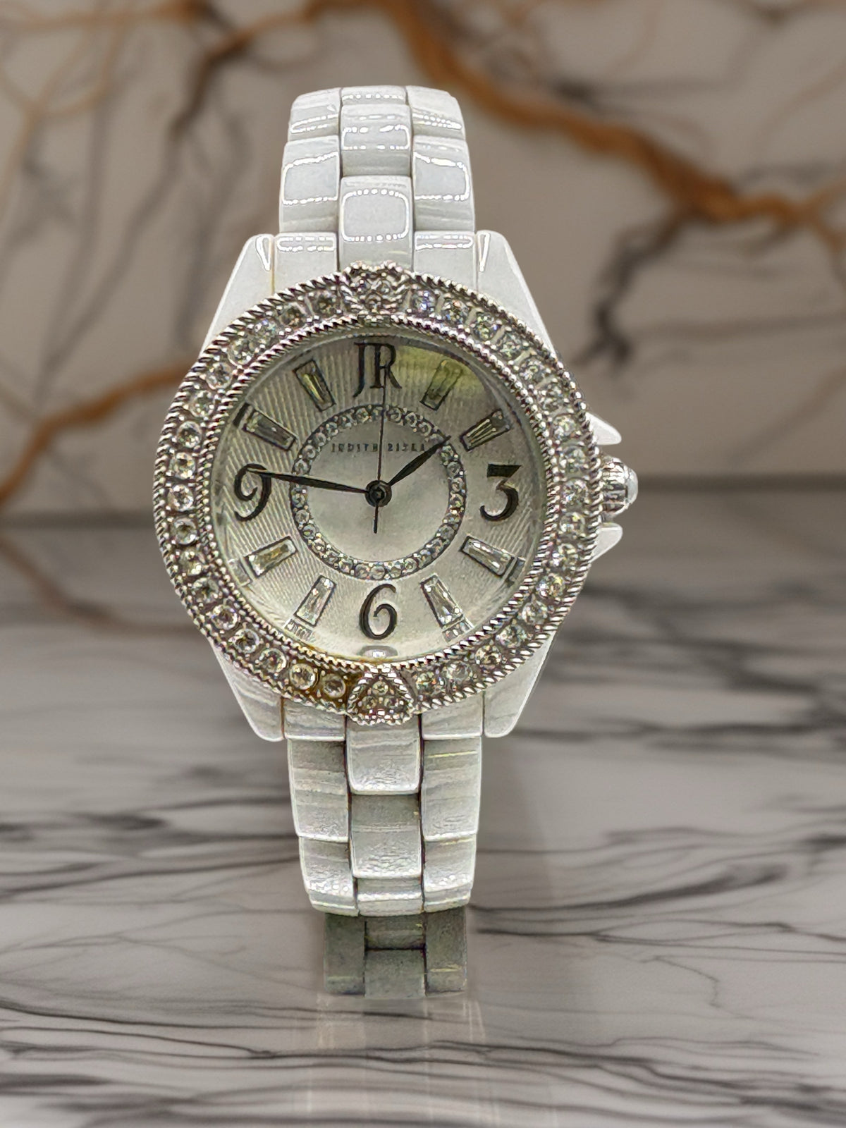 Vintage Judith Ripka White ceramic watch