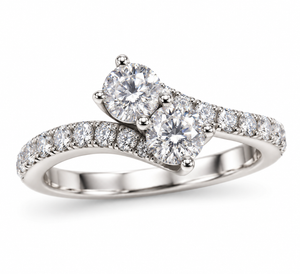 14K White Gold True Love Best Friend Natural Diamond Ring – 2.60 CTW