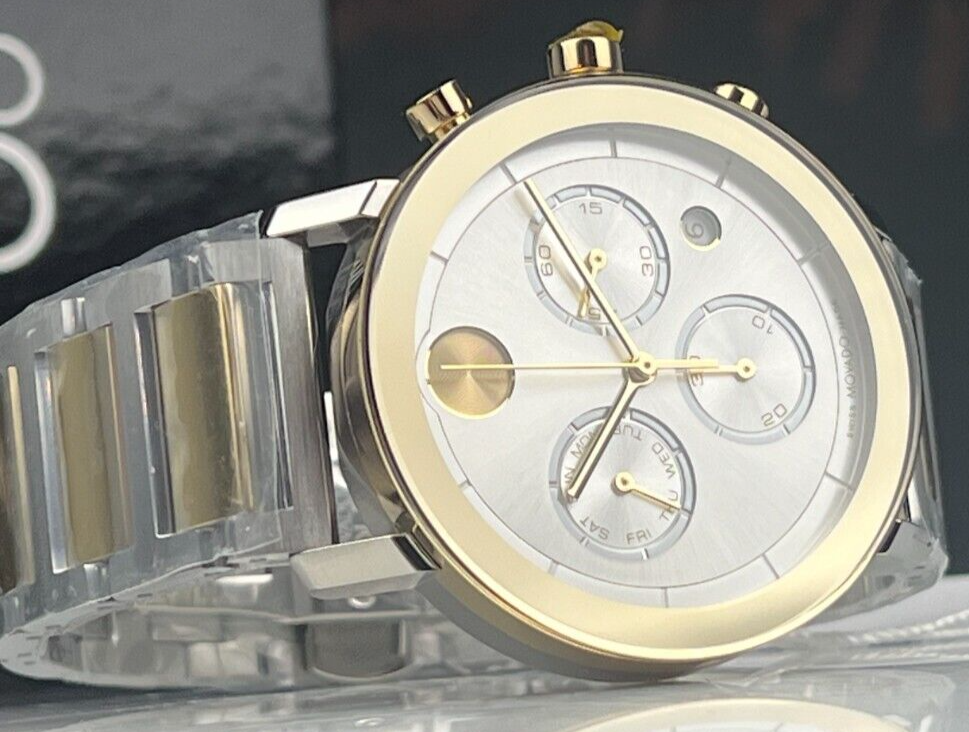 View two of Movado Bold Evolution Chronograph Quartz Silver Dial Two-Tone Men’s Watch