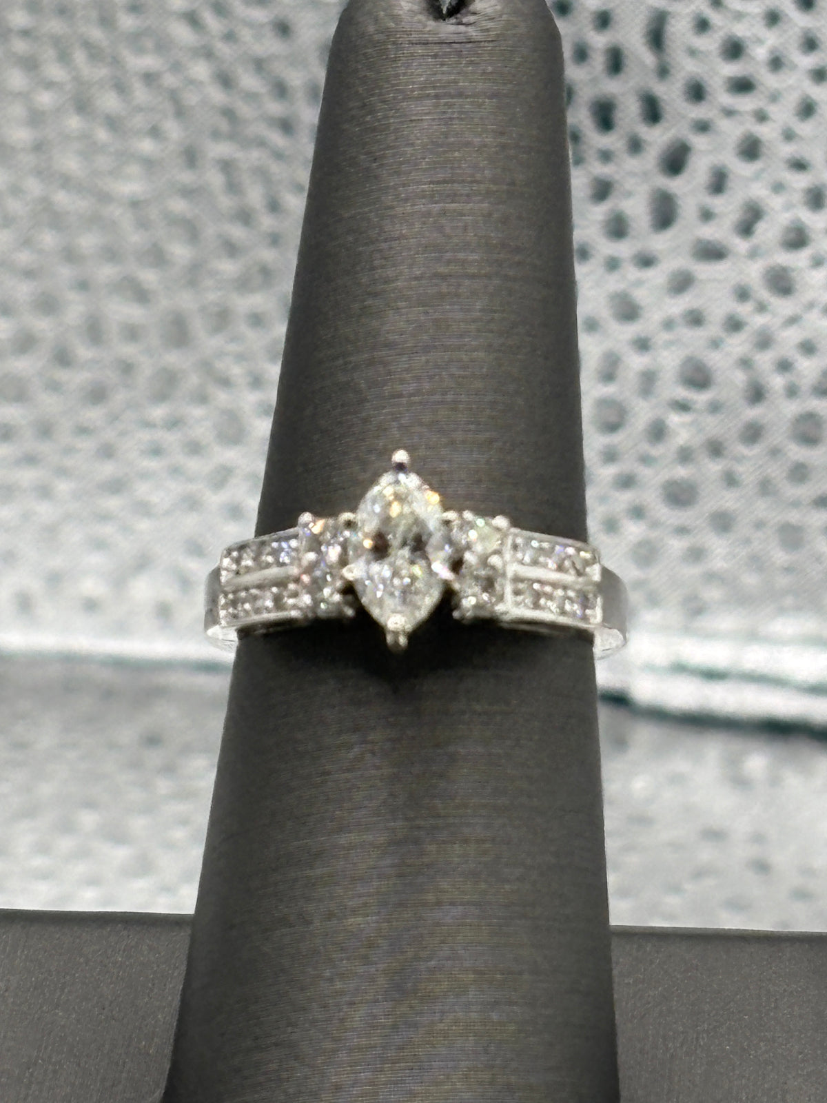 View one of Ladies Gorgeous.950 Platinum Marquise Diamond Engagement Ring
