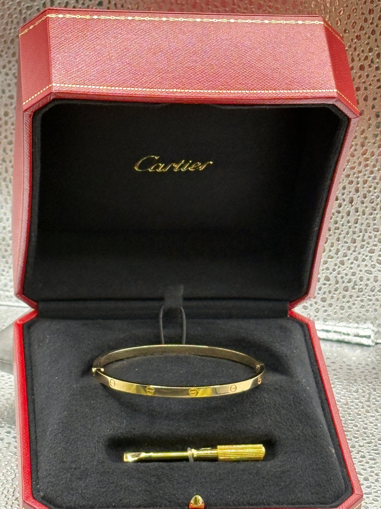 View one of Authentic Cartier 18 Karat Yellow Gold Love Bangle Bracelet