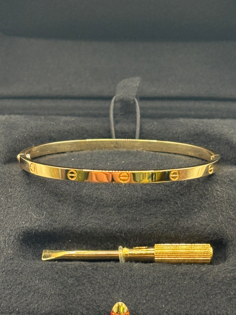 View two of Authentic Cartier 18 Karat Yellow Gold Love Bangle Bracelet