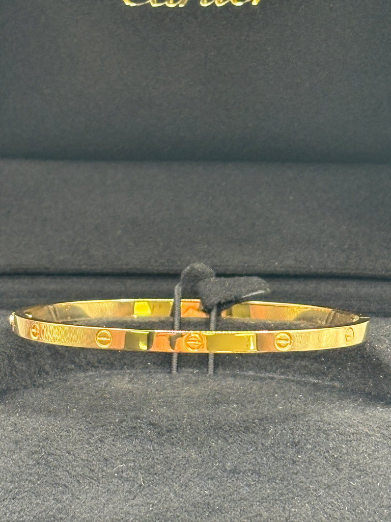 View seven of Authentic Cartier 18 Karat Yellow Gold Love Bangle Bracelet