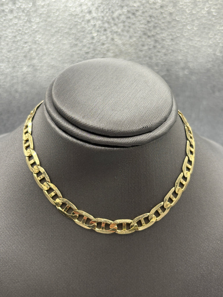 View two of Ladies/Gents 10 Karat Yellow Gold Anchor Link Bracelet