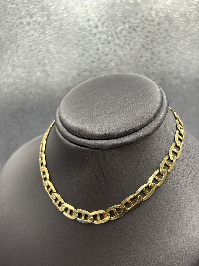 View three of Ladies/Gents 10 Karat Yellow Gold Anchor Link Bracelet