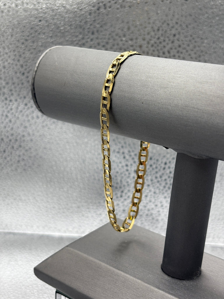 View five of Ladies/Gents 10 Karat Yellow Gold Anchor Link Bracelet
