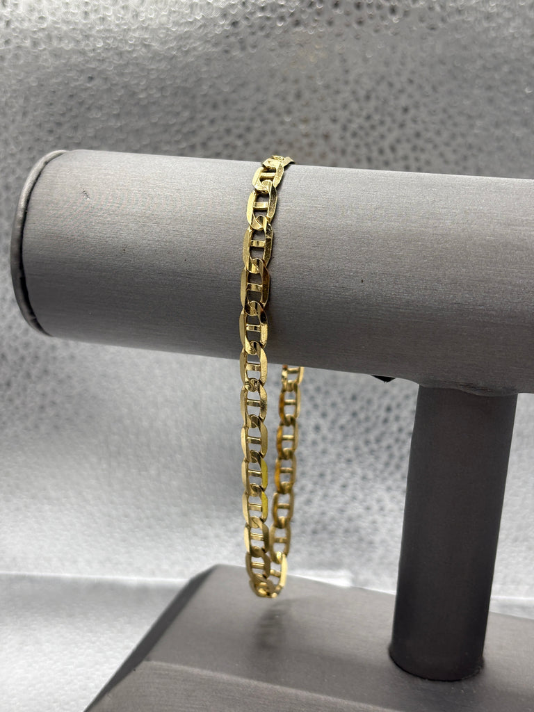 View seven of Ladies/Gents 10 Karat Yellow Gold Anchor Link Bracelet