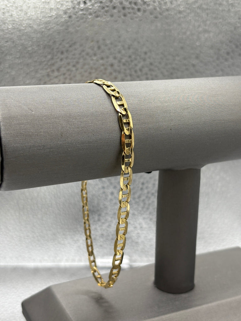 View nine of Ladies/Gents 10 Karat Yellow Gold Anchor Link Bracelet