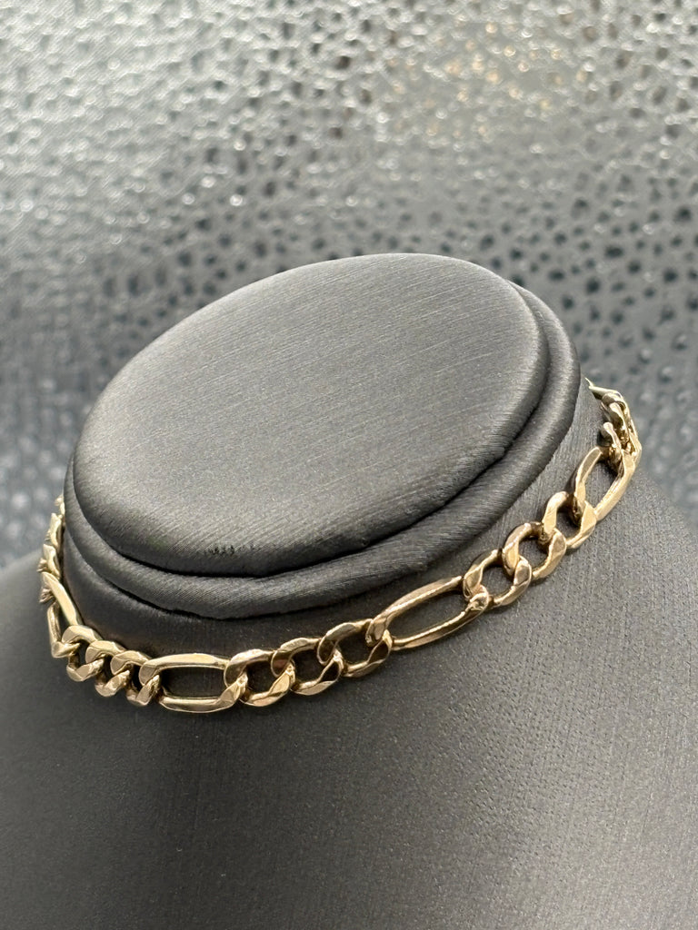 View five of Ladies/Gents 14 Karat Yellow Gold Figero Bracelet