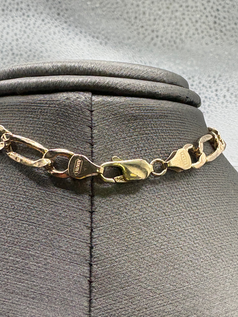 View seven of Ladies/Gents 14 Karat Yellow Gold Figero Bracelet