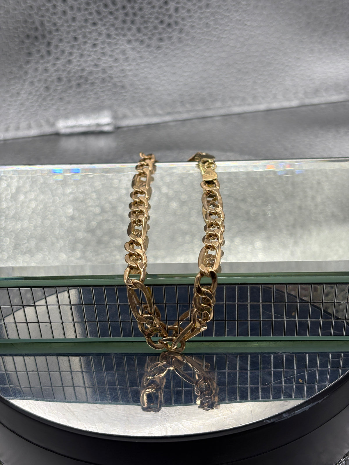View nine of Ladies/Gents 14 Karat Yellow Gold Figero Bracelet