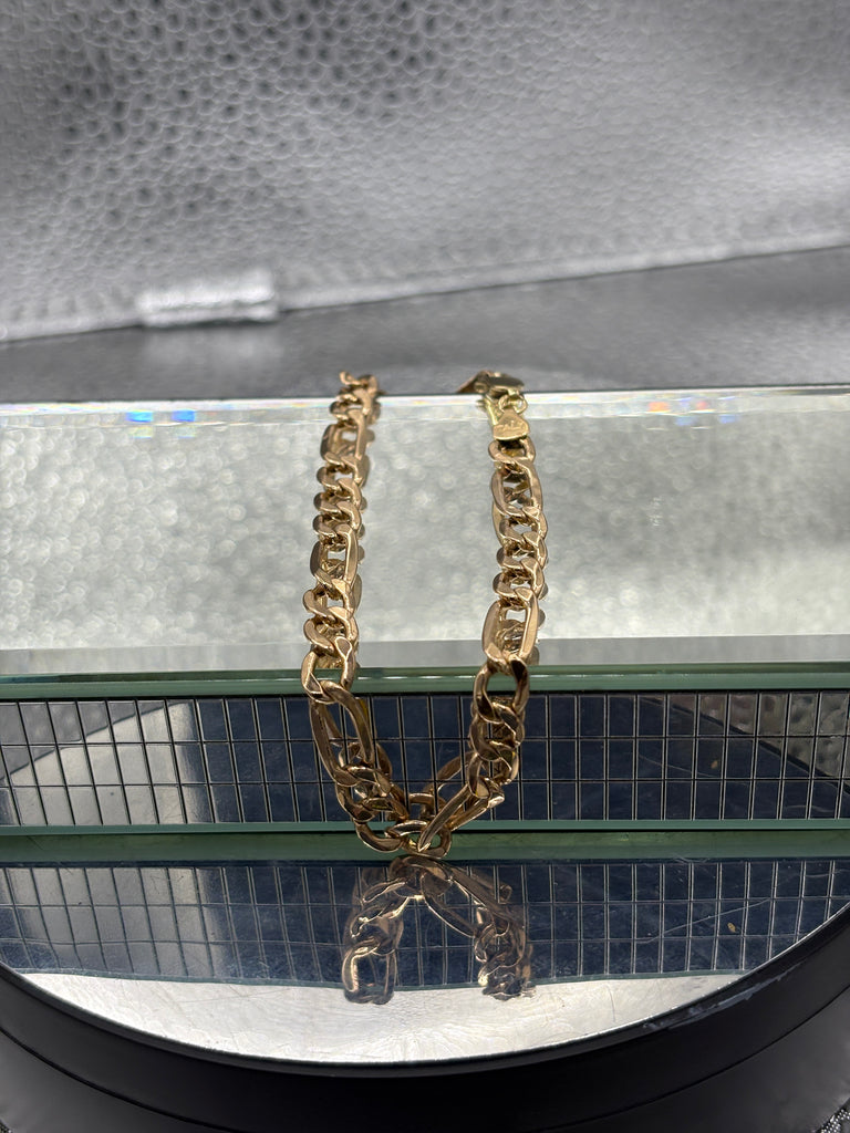 View nine of Ladies/Gents 14 Karat Yellow Gold Figero Bracelet
