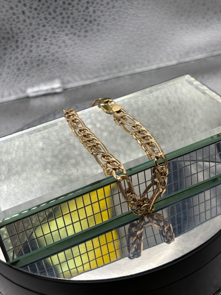 View ten of Ladies/Gents 14 Karat Yellow Gold Figero Bracelet