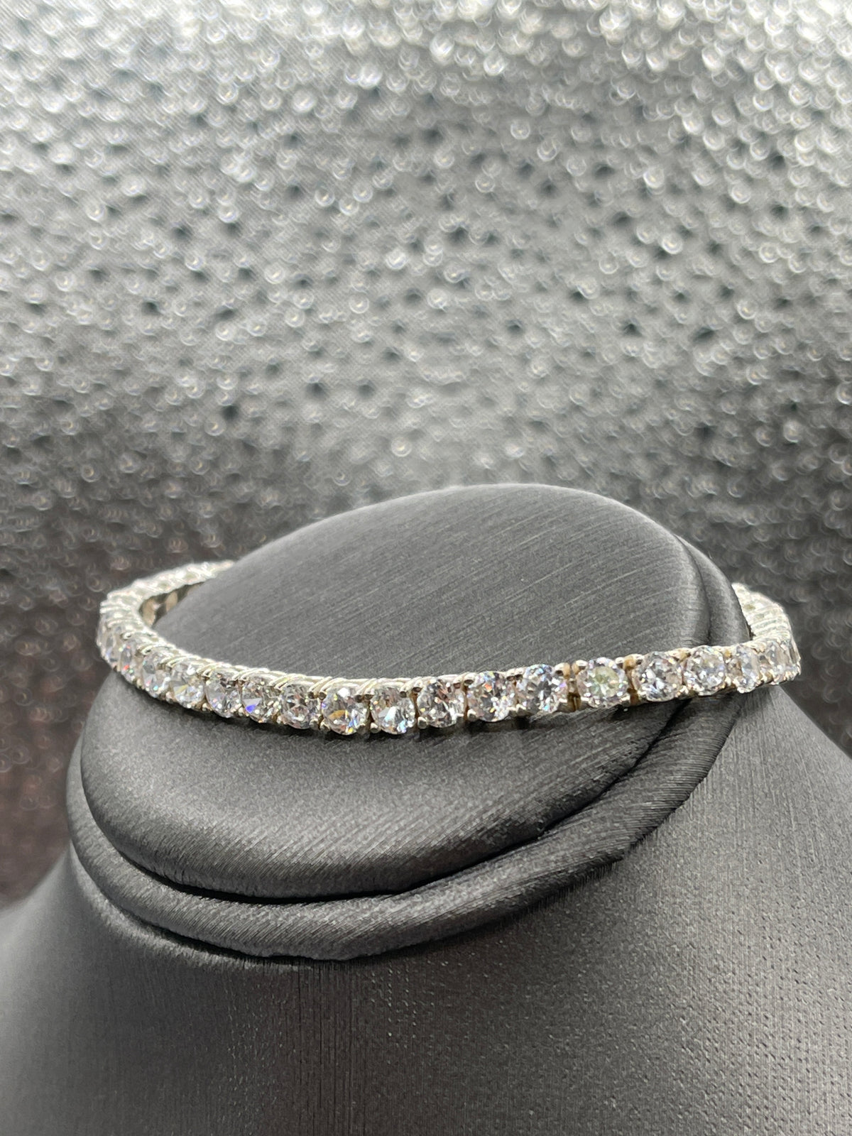 Ladies Sterling Silver CZ Tennis Bracelet