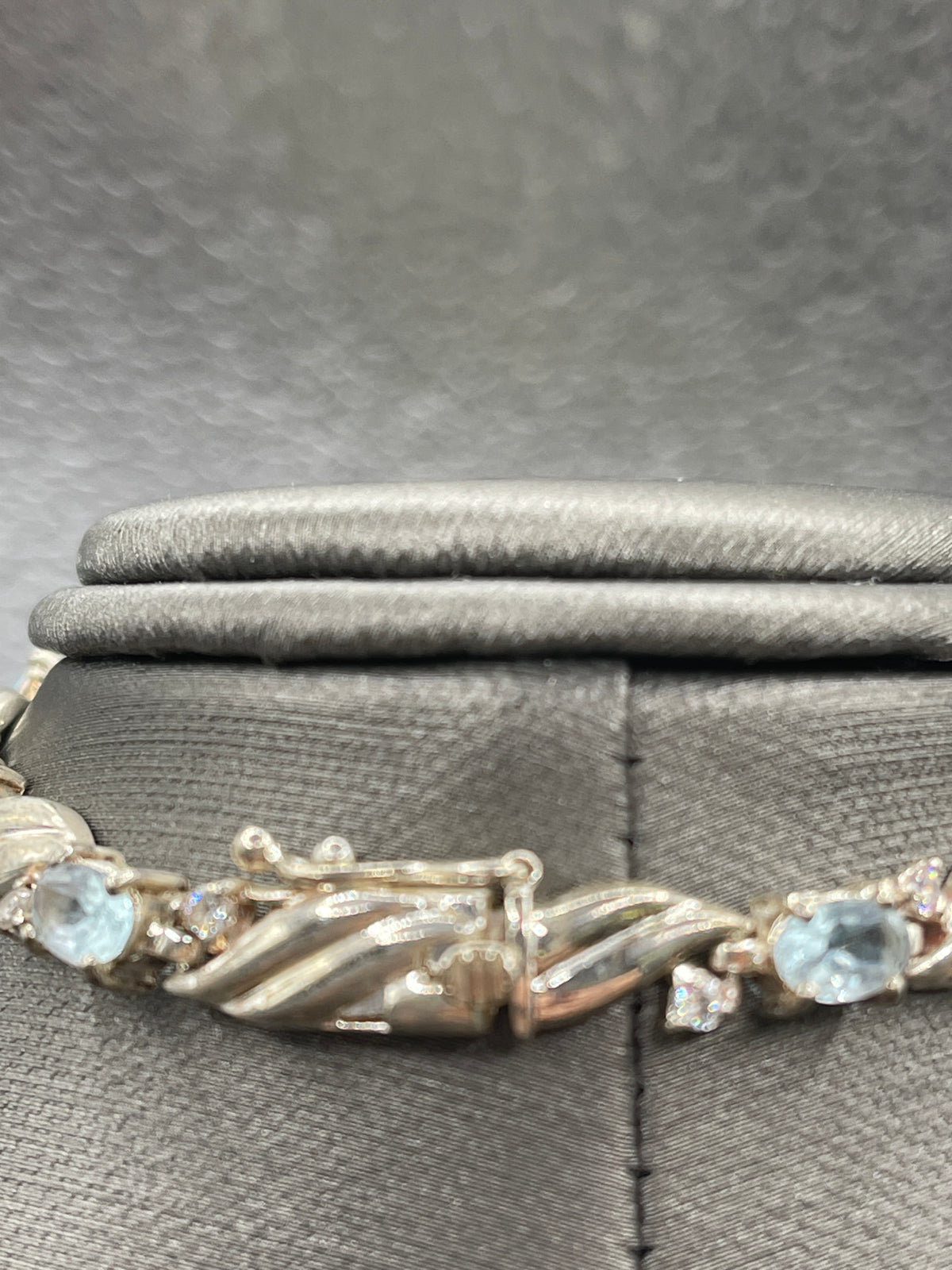 Sterling Silver and Aquamarine Bracelet