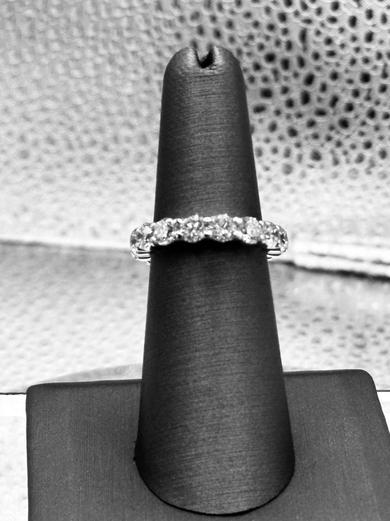 View two of Ladies Magnificent 14 Karat White Gold Diamond Eternity Band