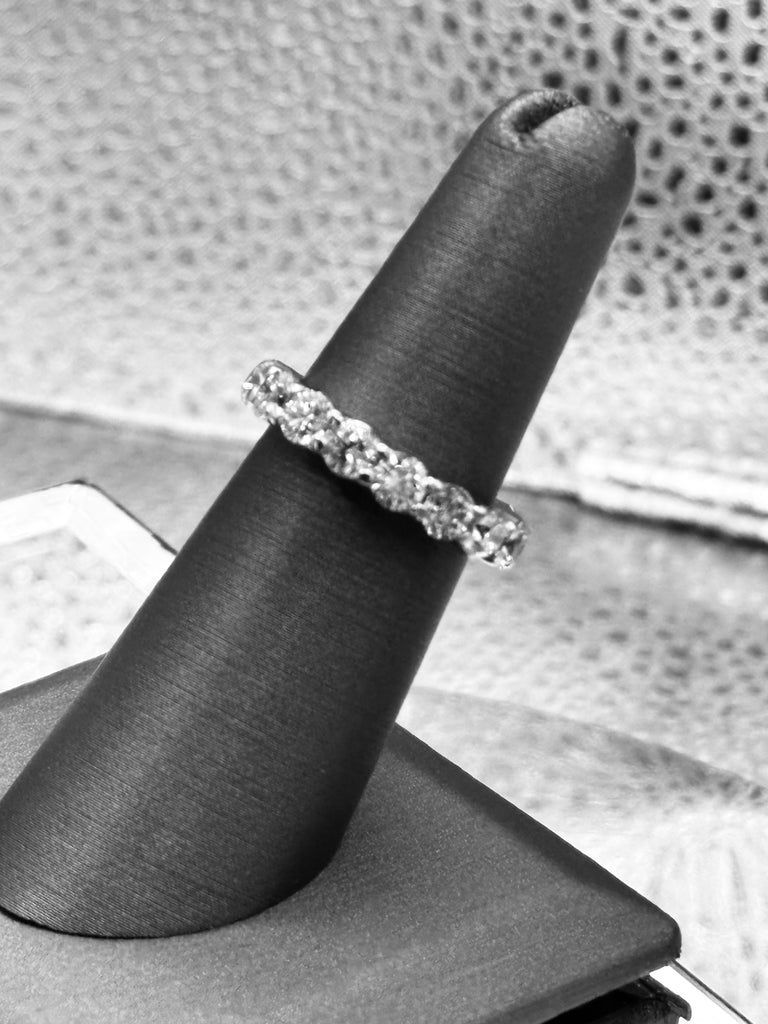 View four of Ladies Magnificent 14 Karat White Gold Diamond Eternity Band