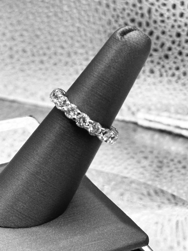 View five of Ladies Magnificent 14 Karat White Gold Diamond Eternity Band